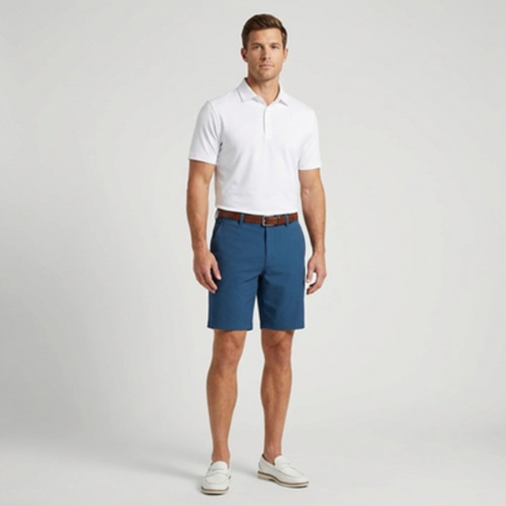 Southern Proper Shorts Men Size 30 Blue Cotton Blend Regular Fit Pockets